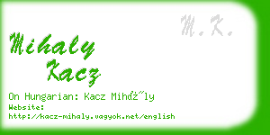 mihaly kacz business card